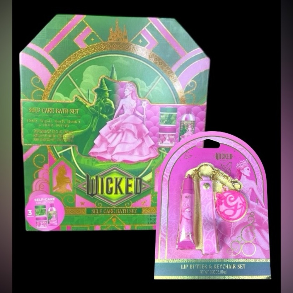 WICKED 3-pc Self Care Bath Set AND Lip Butter & Keychain Set NEW NIB